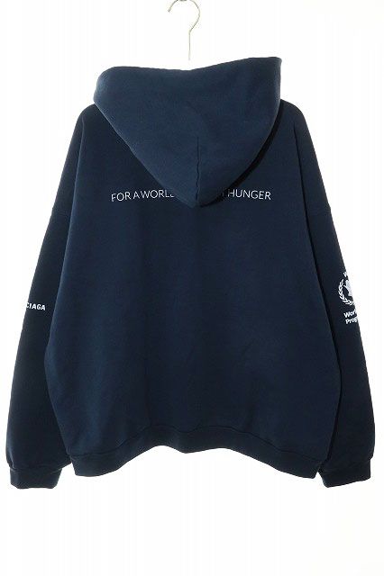 Balenciaga WFP World FOOD Programme NAVY L 770939 Tqvb7 Zip-up Hoodie Navy