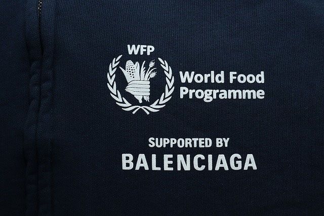 Balenciaga WFP World FOOD Programme NAVY L 770939 Tqvb7 Zip-up Hoodie Navy