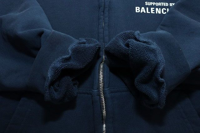 Balenciaga WFP World FOOD Programme NAVY L 770939 Tqvb7 Zip-up Hoodie Navy