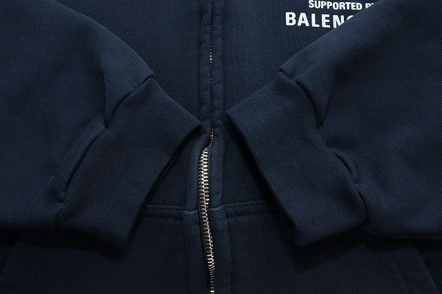 Balenciaga WFP World FOOD Programme NAVY L 770939 Tqvb7 Zip-up Hoodie Navy