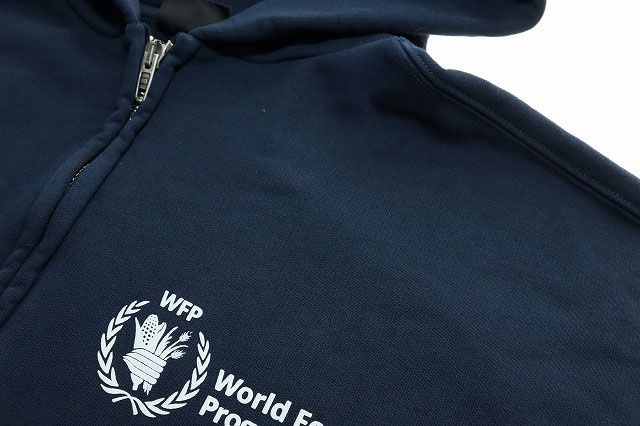 Balenciaga WFP World FOOD Programme NAVY L 770939 Tqvb7 Zip-up Hoodie Navy