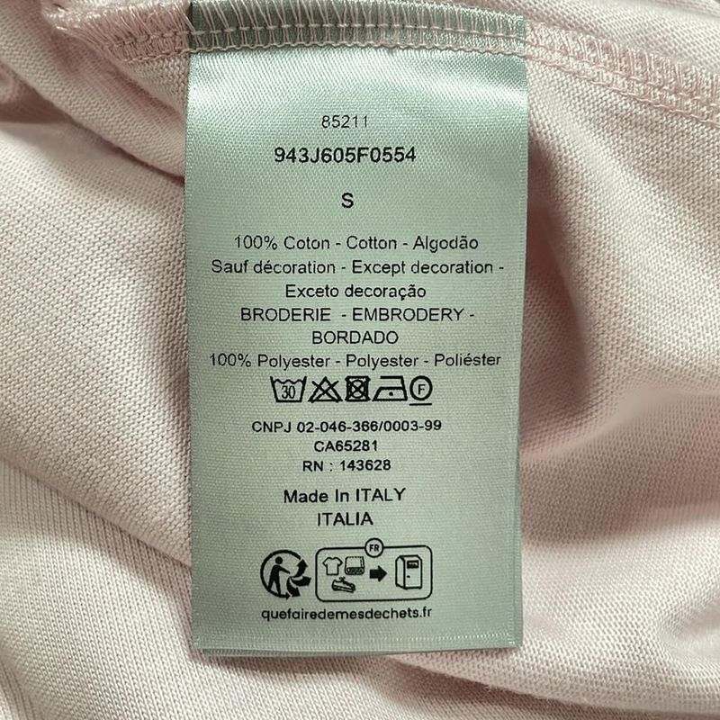Dior/christian Dior Short Sleeve T-shirt Size S Men 943j605f0554 Light Pink