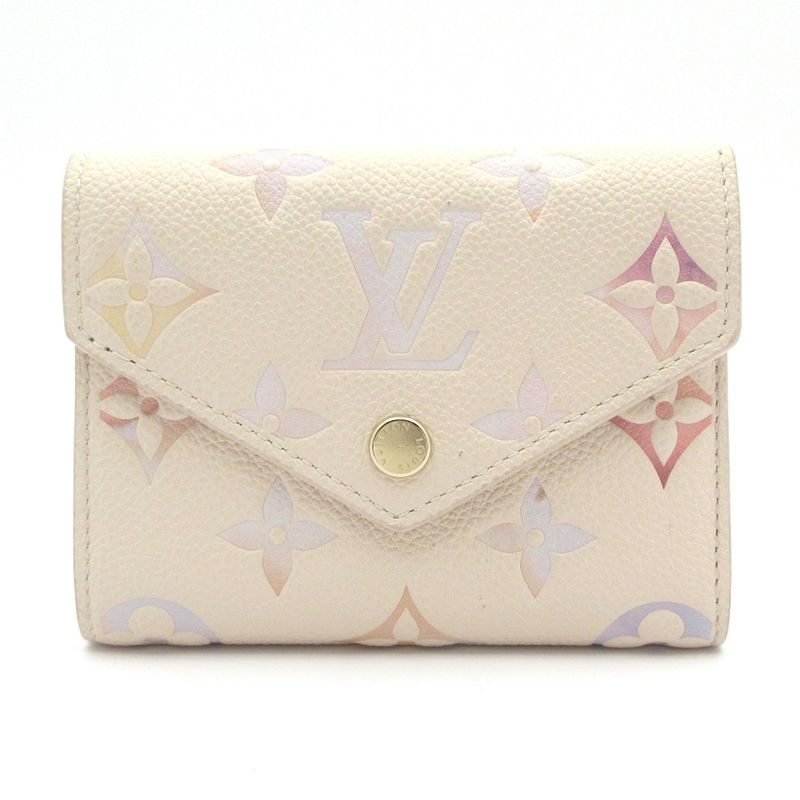 Louis Vuitton Trifold Wallet Bicolor Monogram Empreinte Portefeuille Victorine