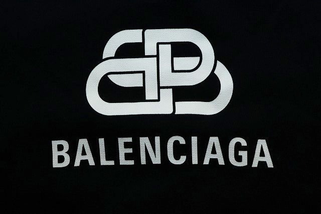 Balenciaga BB LOGO Printed Hoodie Black M 570792 Tev19 BB Logo Print Hoodie