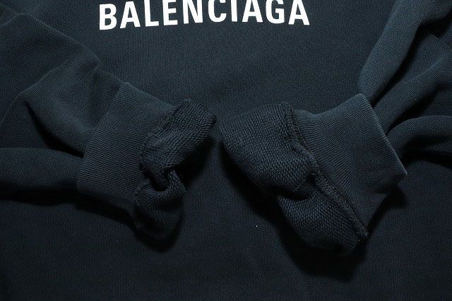 Balenciaga BB LOGO Printed Hoodie Black M 570792 Tev19 BB Logo Print Hoodie
