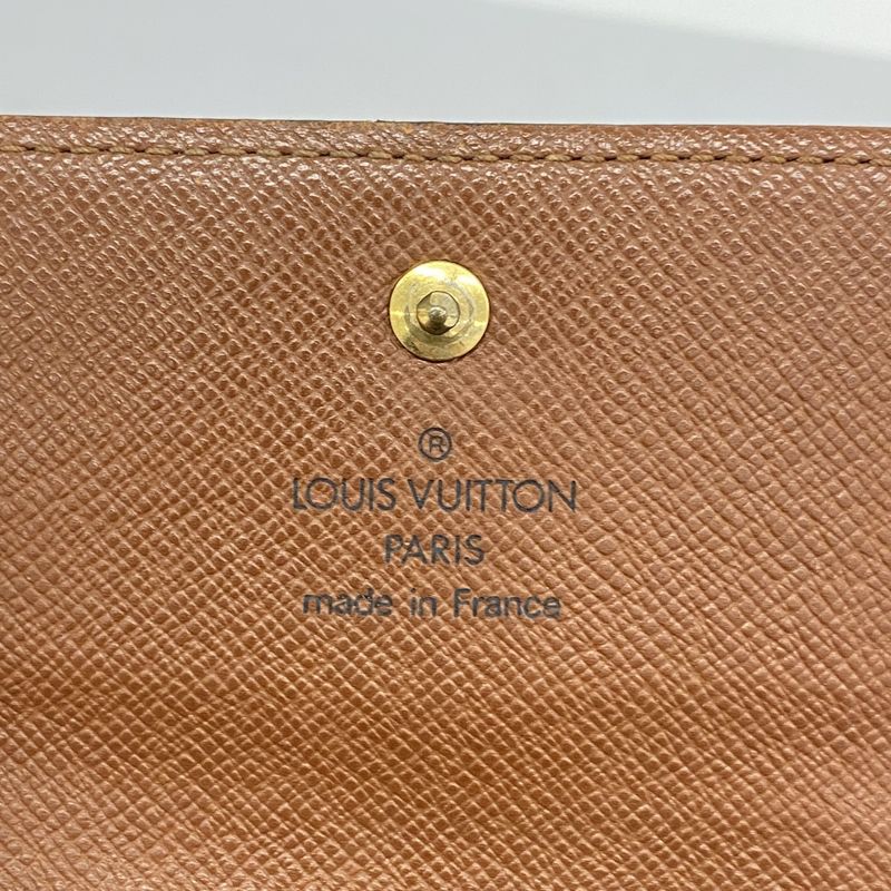 Louis Vuitton Wallet Monogram Porte Monebier Carte Cles Di M61652 Brown Men