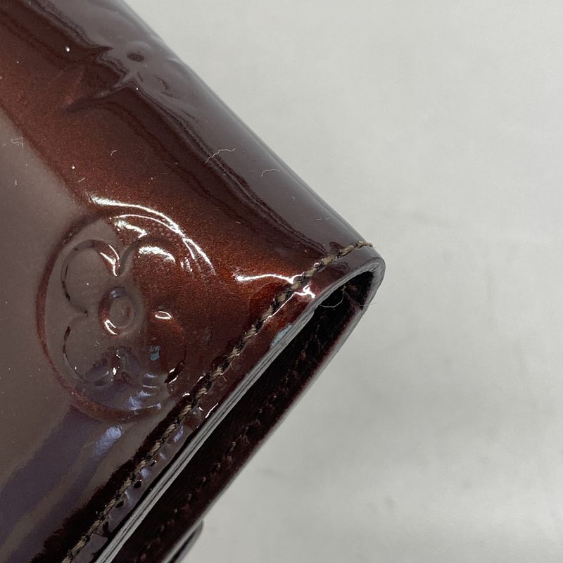 Louis Vuitton Vernis Portefeuille Sarah M93524 Amarante Women's Long Wallet