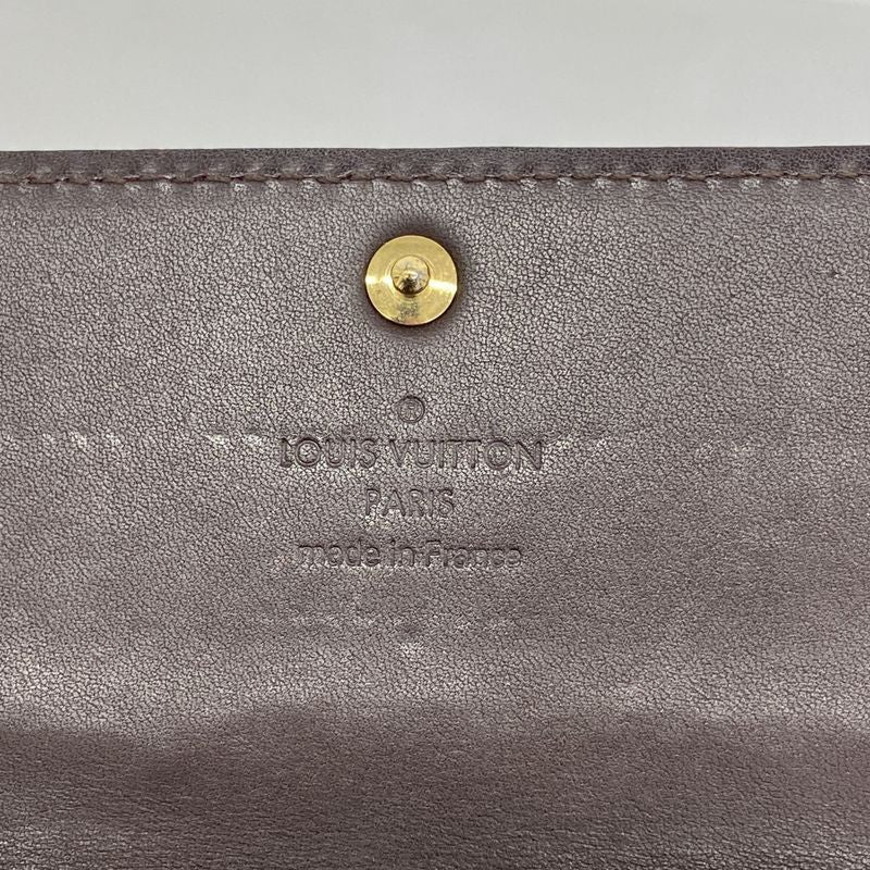 Louis Vuitton Vernis Portefeuille Sarah M93524 Amarante Women's Long Wallet