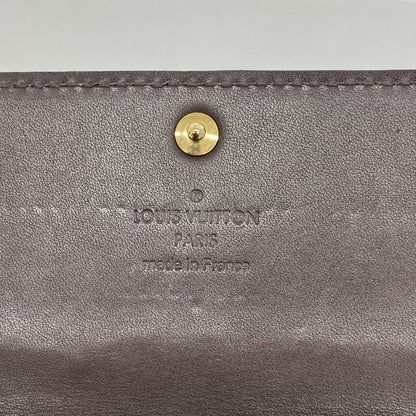 Louis Vuitton Vernis Portefeuille Sarah M93524 Amarante Women's Long Wallet