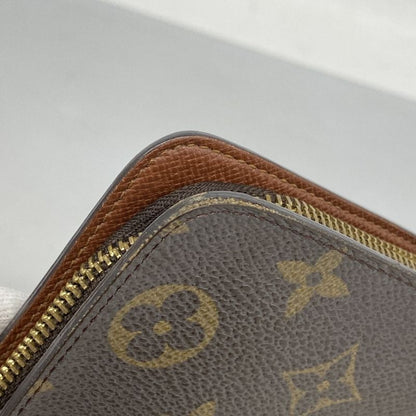 Louis Vuitton Long Wallet Monogram Porte Monnaie Zip M61727 Brown Men Women