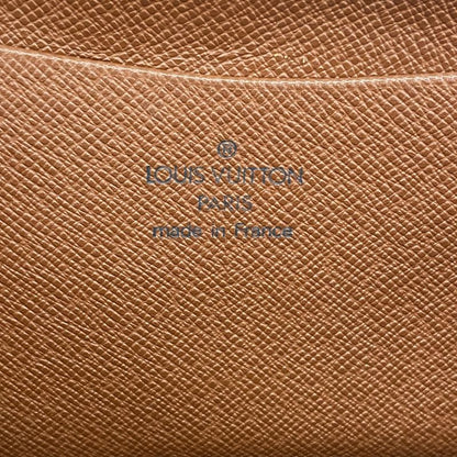 Louis Vuitton Long Wallet Monogram Porte Monnaie Zip M61727 Brown Men Women