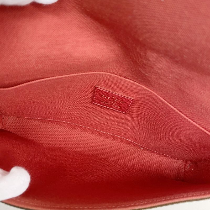 Louis Vuitton Shoulder Wallet Damier Pochette Felicie N40492 Ebène Women