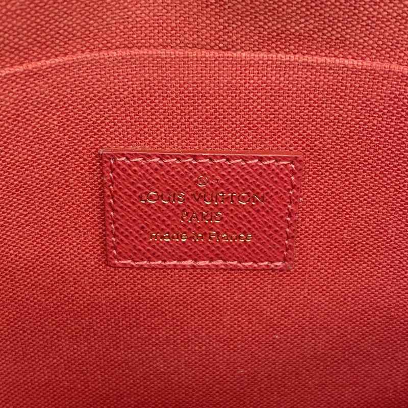 Louis Vuitton Shoulder Wallet Damier Pochette Felicie N40492 Ebène Women