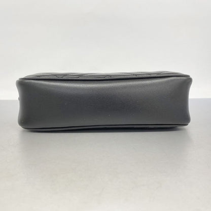 Gucci Shoulder Bag GG Marmont 447632 Leather Black Cles Deuce