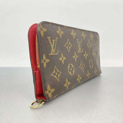 Louis Vuitton Long Wallet Monogram Portefeuille Antholite M60250 Rouge Ladies
