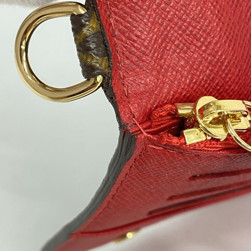 Louis Vuitton Long Wallet Monogram Portefeuille Antholite M60250 Rouge Ladies