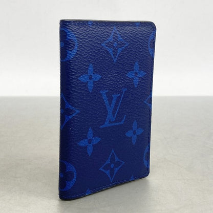 Louis Vuitton Taiga Llama Organizer Du Poche M30301 Cobalt Men's Card Case