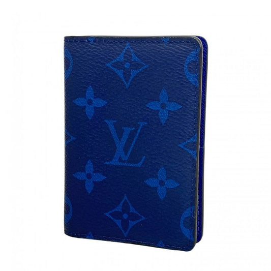 Louis Vuitton Taiga Llama Organizer Du Poche M30301 Cobalt Men's Card Case