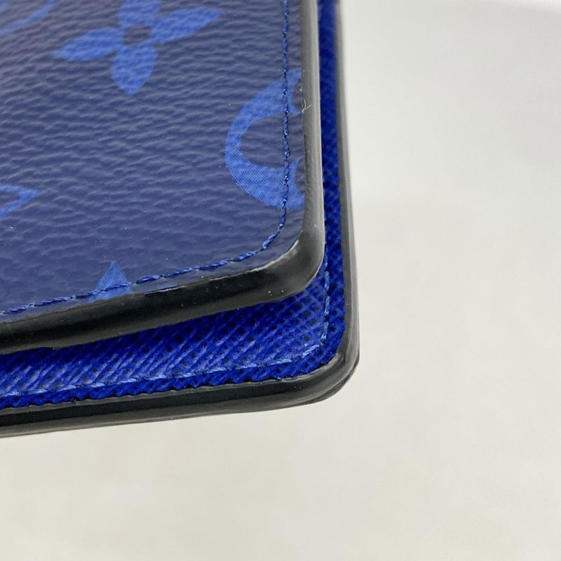Louis Vuitton Taiga Llama Organizer Du Poche M30301 Cobalt Men's Card Case