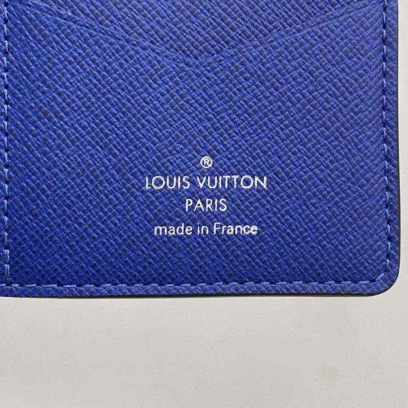 Louis Vuitton Taiga Llama Organizer Du Poche M30301 Cobalt Men's Card Case