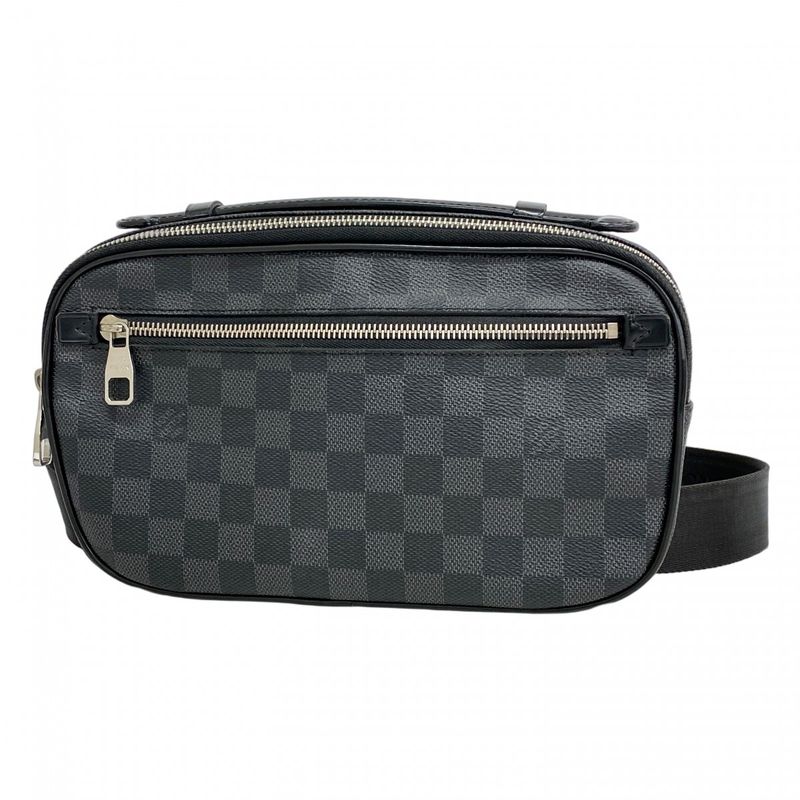 Louis Vuitton Body Bag Damier Graphite Ambrelle N41289 Black Men's