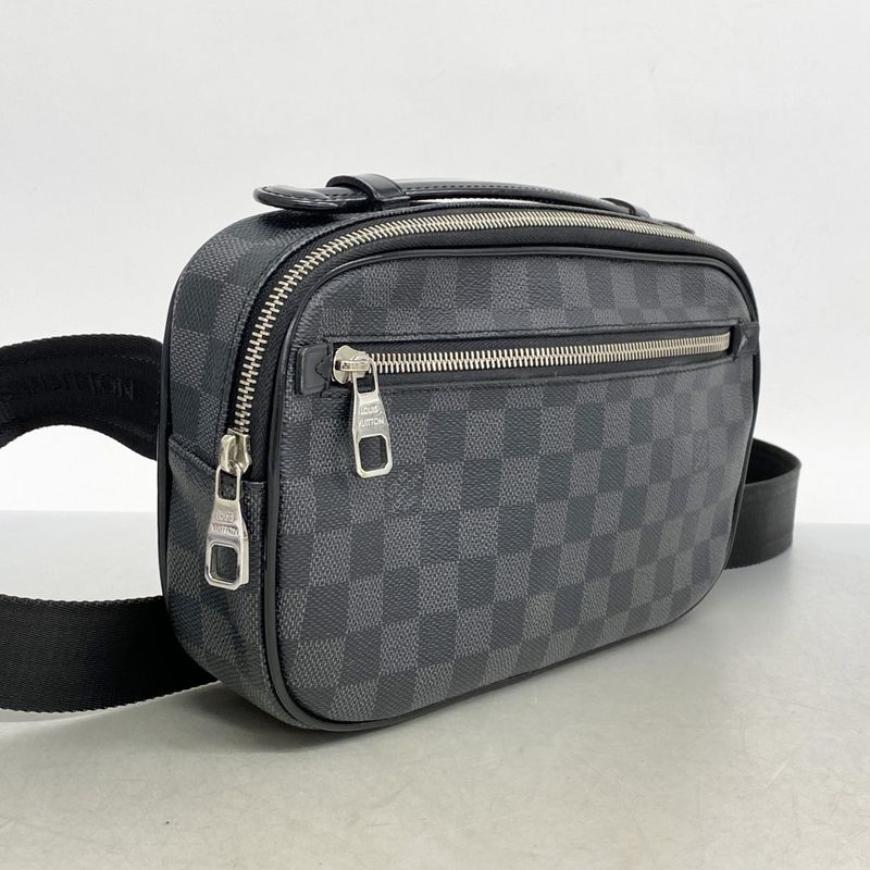 Louis Vuitton Body Bag Damier Graphite Ambrelle N41289 Black Men's