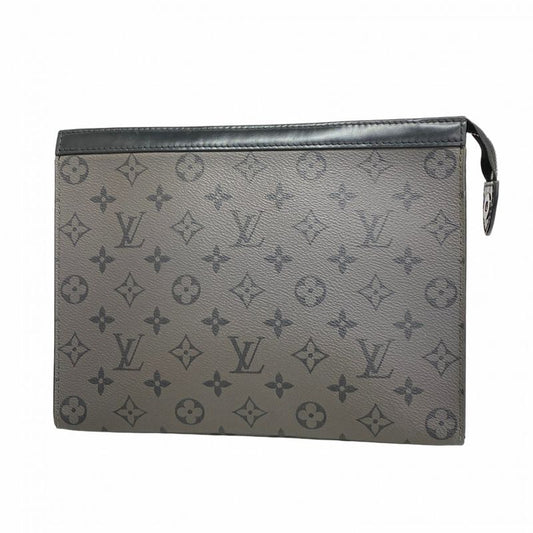 Louis Vuitton Monogram Eclipse Reverse Pochette Voyage M69535 Gray Black Men's