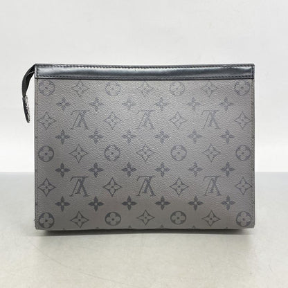 Louis Vuitton Monogram Eclipse Reverse Pochette Voyage M69535 Gray Black Men's