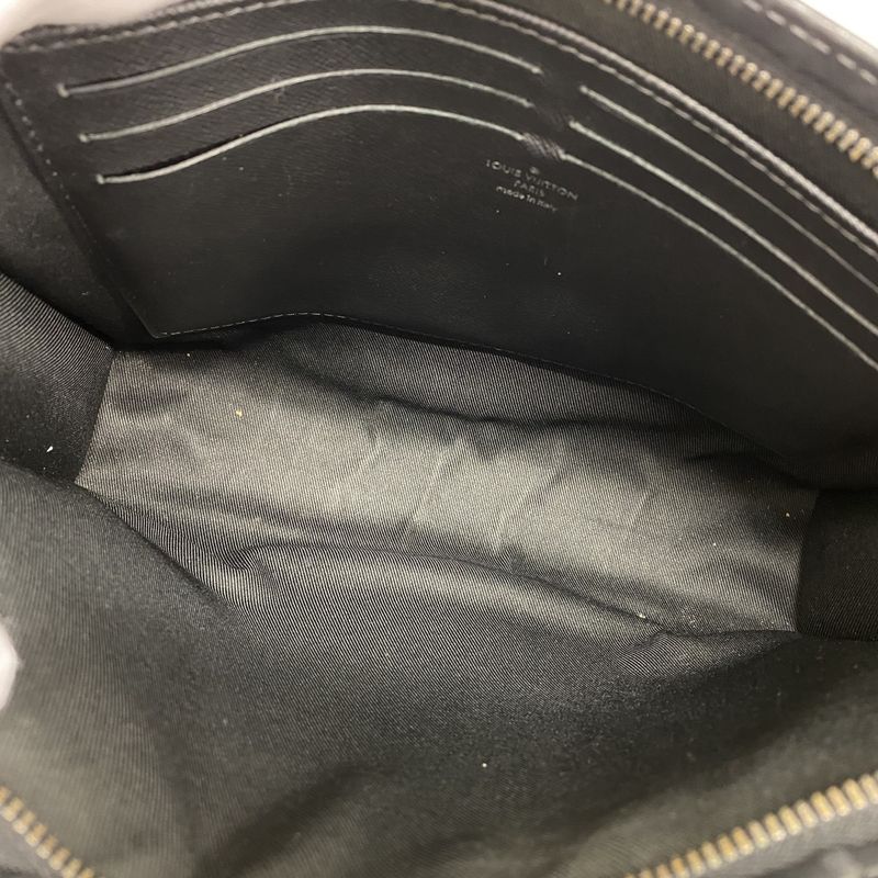 Louis Vuitton Monogram Eclipse Reverse Pochette Voyage M69535 Gray Black Men's