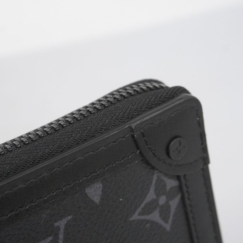 Louis Vuitton Monogram-eclipse Trunk Zippy Wallet M80558 Blackmen's