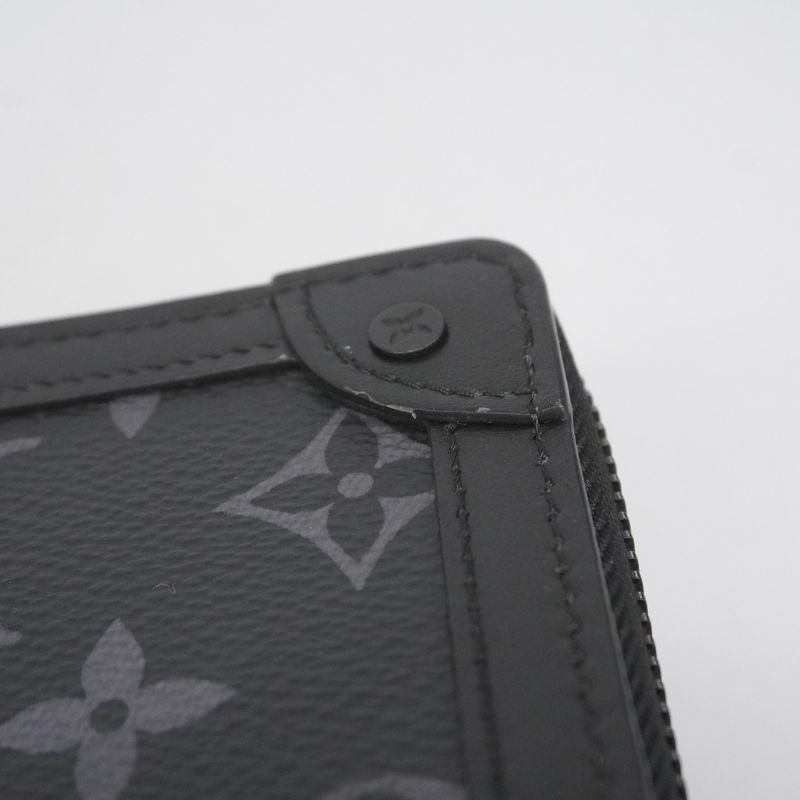 Louis Vuitton Monogram-eclipse Trunk Zippy Wallet M80558 Blackmen's