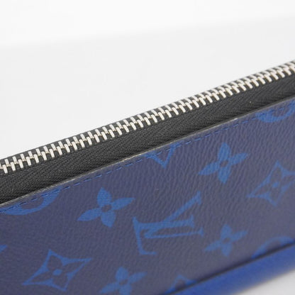 Louis Vuitton Long Wallet Taiga Llama Zippy Wallet Vertical M30447 Cobalt Men's