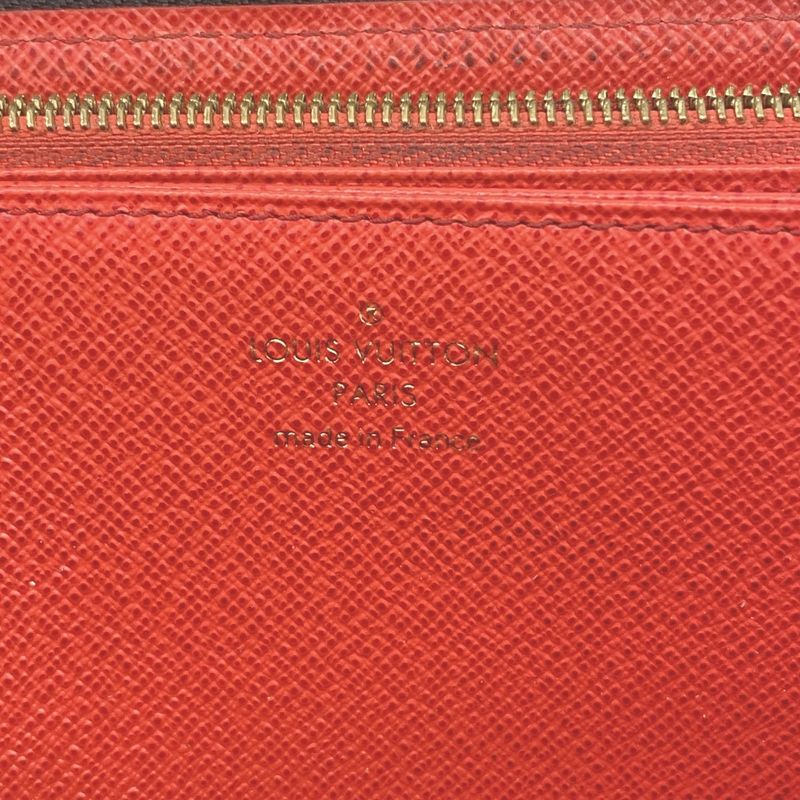 Louis Vuitton Long Wallet Monogram Zippy Wallet M41896 Brown Coquelicot Ladies