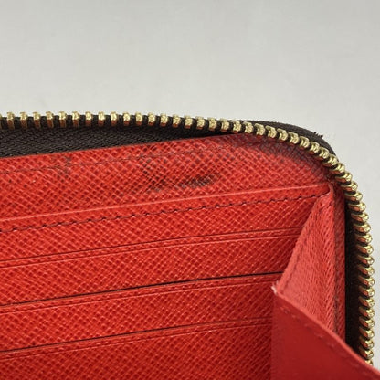 Louis Vuitton Long Wallet Monogram Zippy Wallet M41896 Brown Coquelicot Ladies