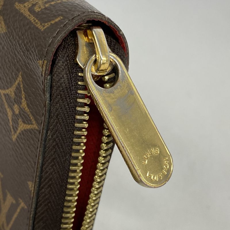Louis Vuitton Long Wallet Monogram Zippy Wallet M41896 Brown Coquelicot Ladies