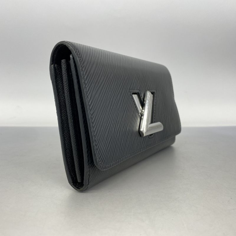 Louis Vuitton Epi Portefeuille Twist Long Wallet M68309 Noir Black Women