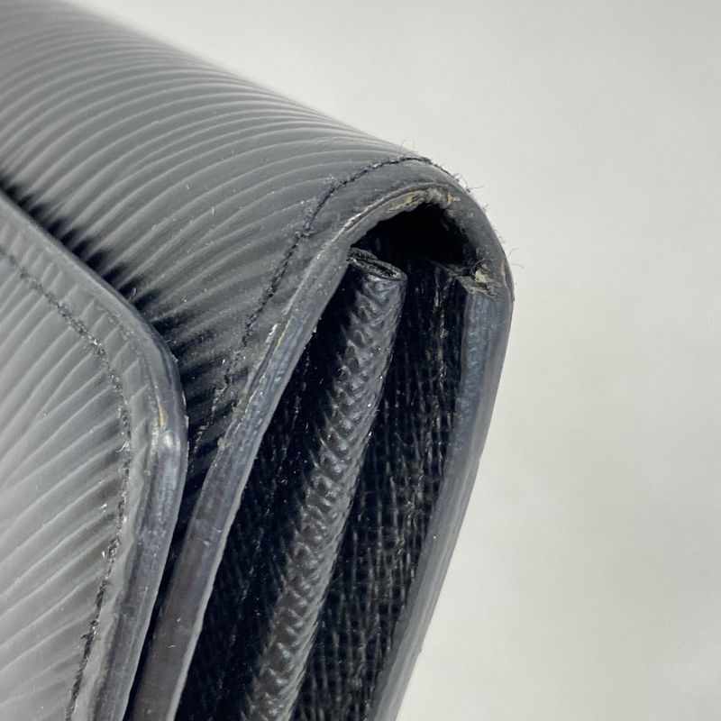 Louis Vuitton Epi Portefeuille Twist Long Wallet M68309 Noir Black Women