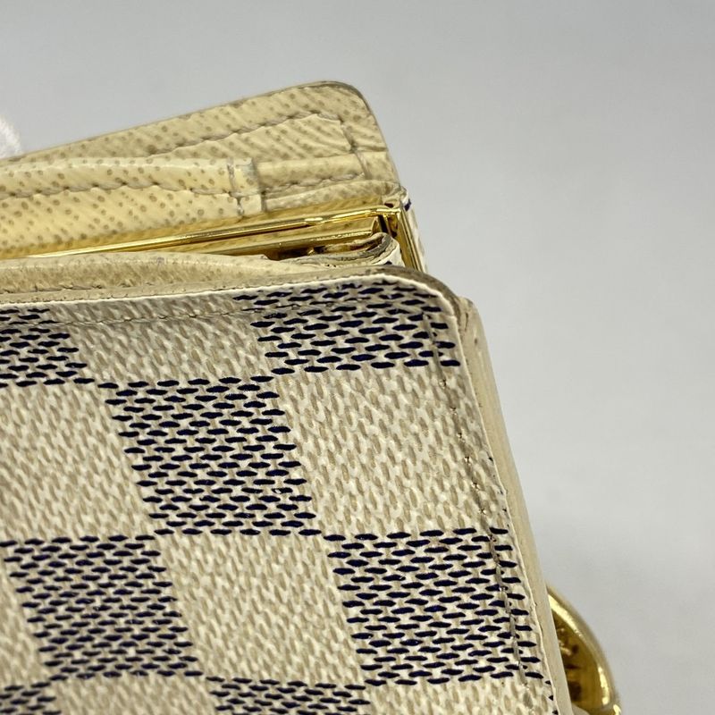 Louis Vuitton Wallet Damier Azure Portefeuille Viennois N61676 White Ladies