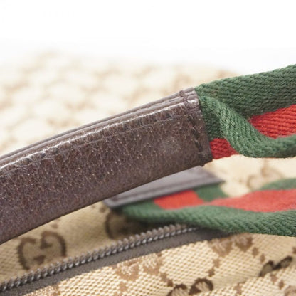 Gucci Tote Bag GG Canvas/sherry Line 131230 Canvas Brown Silver Hardware Women