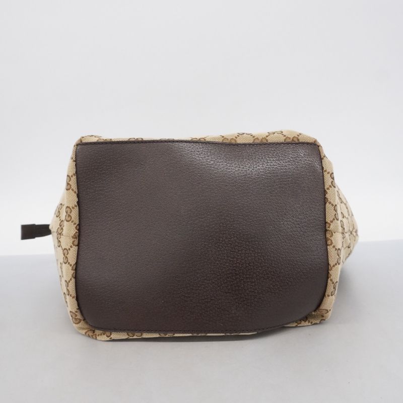 Gucci Tote Bag GG Canvas/sherry Line 131230 Canvas Brown Silver Hardware Women
