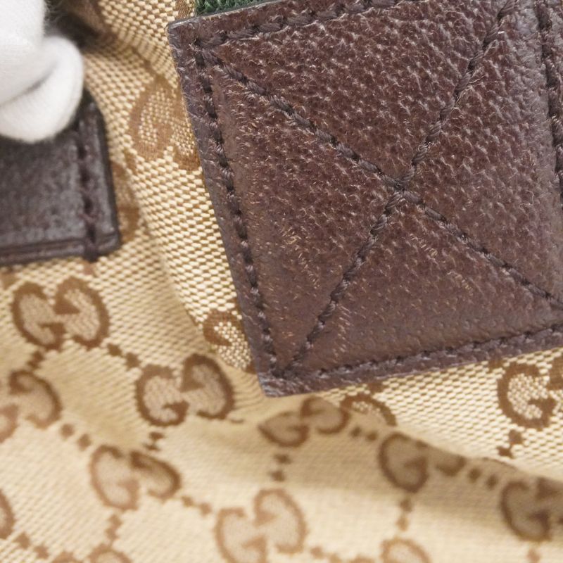 Gucci Tote Bag GG Canvas/sherry Line 131230 Canvas Brown Silver Hardware Women