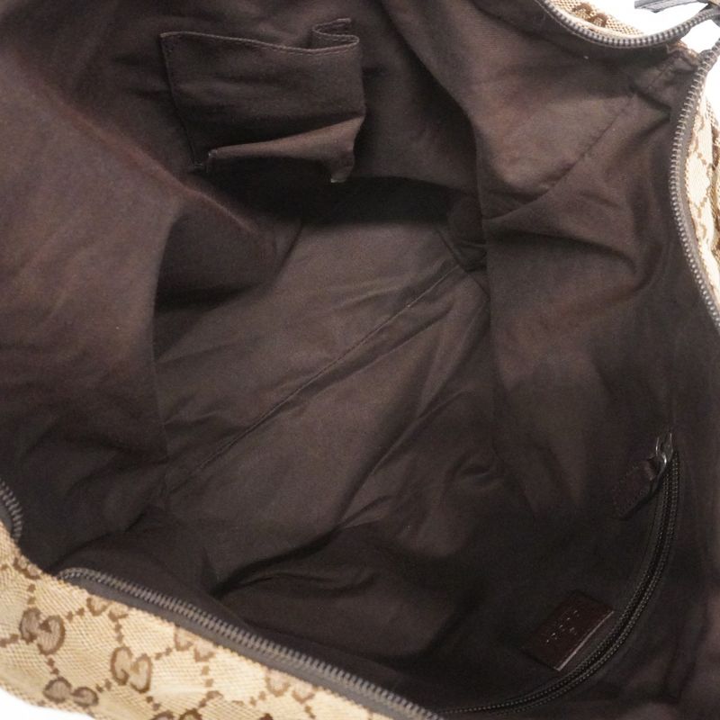 Gucci Tote Bag GG Canvas/sherry Line 131230 Canvas Brown Silver Hardware Women