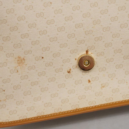 Gucci Shoulder Bag Micro GG Sherry Line 001 116 PVC Beige Gold Hardware Women