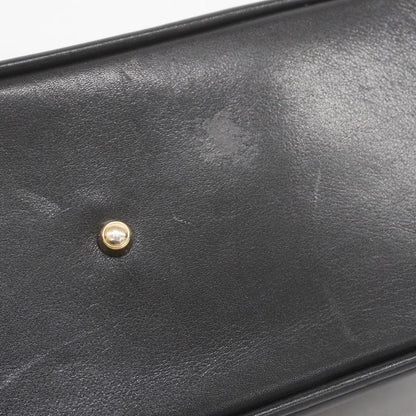 Gucci Handbag Bamboo 000 2122 0290 Leather Black Chien Pan Gold Hardware Women