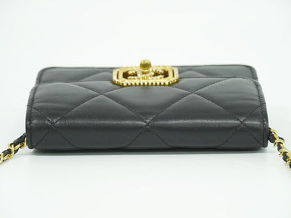 Authentic Chanel Coco Mark Matelasse Mini Flap Chain Shoulder Bag Pochette