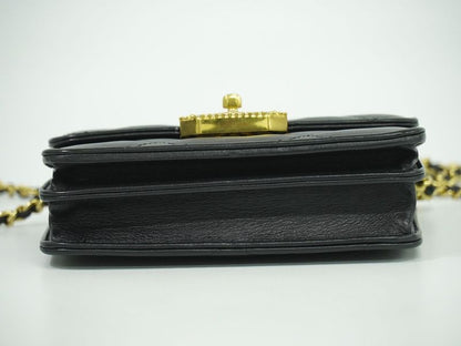 Authentic Chanel Coco Mark Matelasse Mini Flap Chain Shoulder Bag Pochette