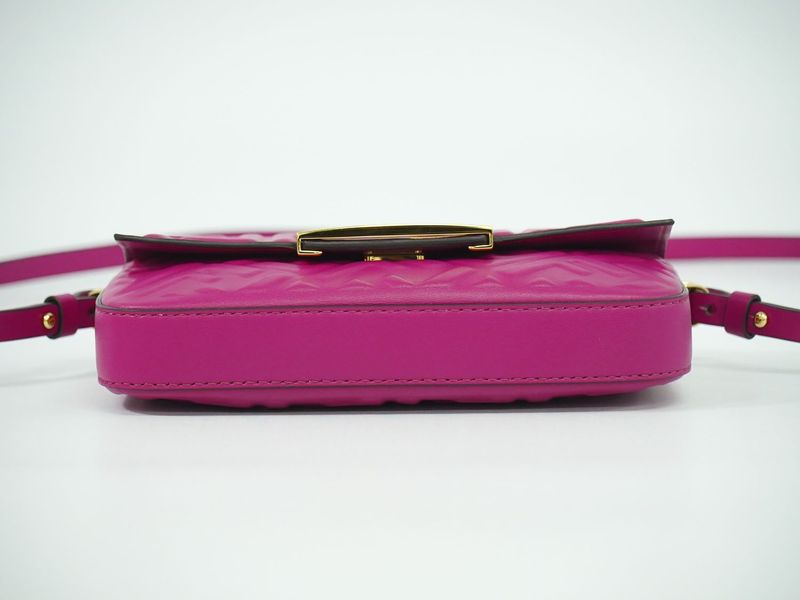 Authentic Fendi Baguette Phone Pouch Zucca 2WAY Shoulder Bag Handbag Pochette