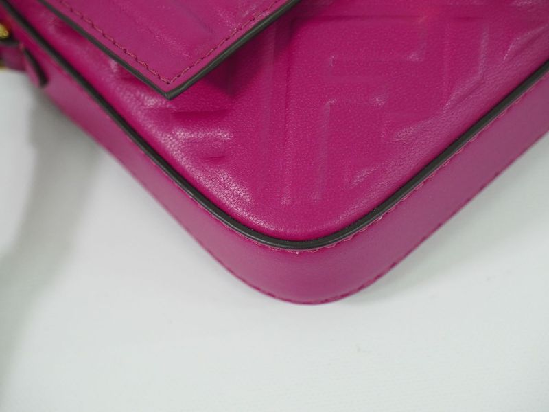 Authentic Fendi Baguette Phone Pouch Zucca 2WAY Shoulder Bag Handbag Pochette