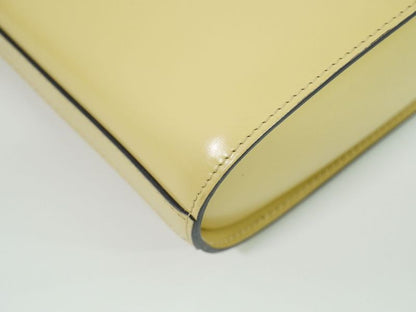 Authentic Celine Leather Shoulder Bag Pochette Beige Bag Pre-owned [follow-up