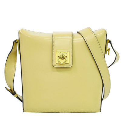 Authentic Celine Leather Shoulder Bag Pochette Beige Bag Pre-owned [follow-up